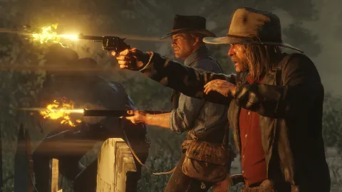 Graveyard gunfight