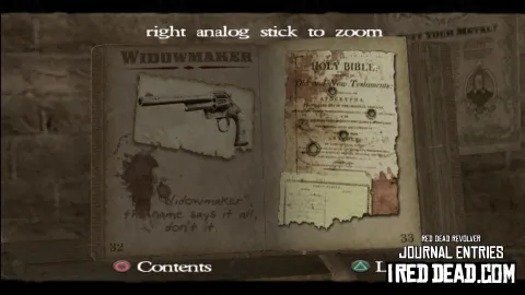 Red Dead Revolver Journal Entry 17 - Widowmaker