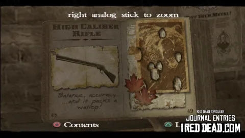 Red Dead Revolver Journal Entry 25 - High Caliber Rifle