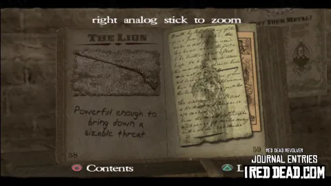 Red Dead Revolver Journal Entry 30 - The Lion