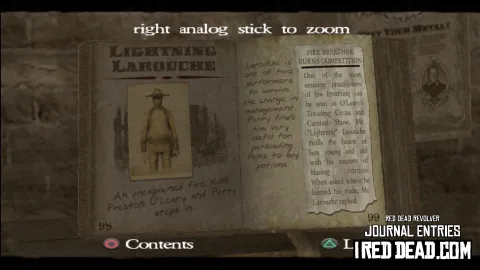 Red Dead Revolver Journal Entry 50 - Lightning Larouche