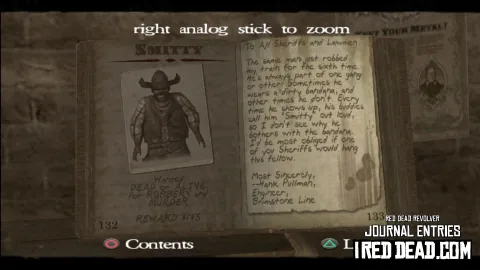 Red Dead Revolver Journal Entry 67 - Smitty