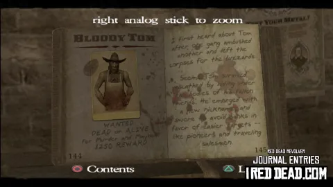 Red Dead Revolver Journal Entry 73 - Bloody Tom