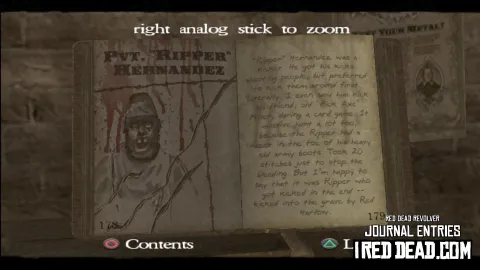 Red Dead Revolver Journal Entry 90 - Pvt. "Ripper" Hernandez