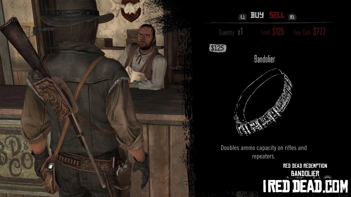 Red Dead Redemption Shop Item Bandolier