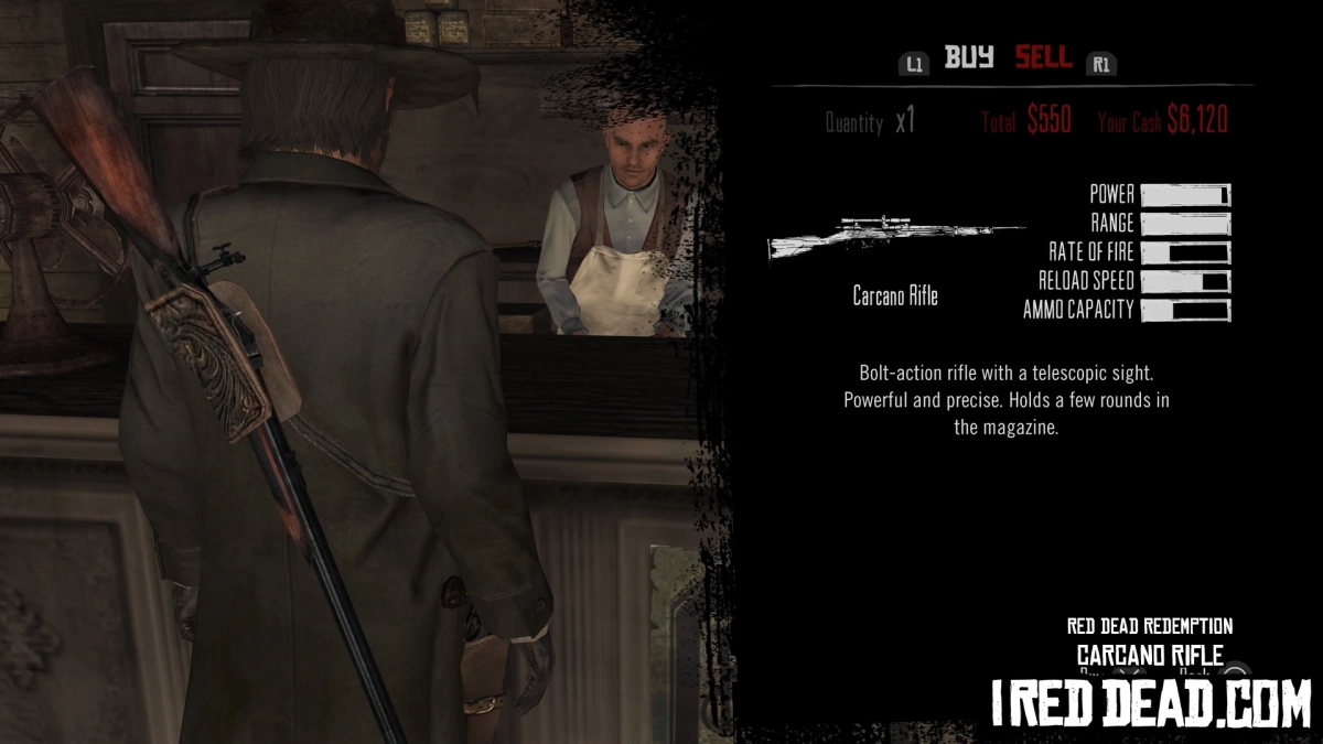 Red Dead Redemption Shop Item Carcano Rifle