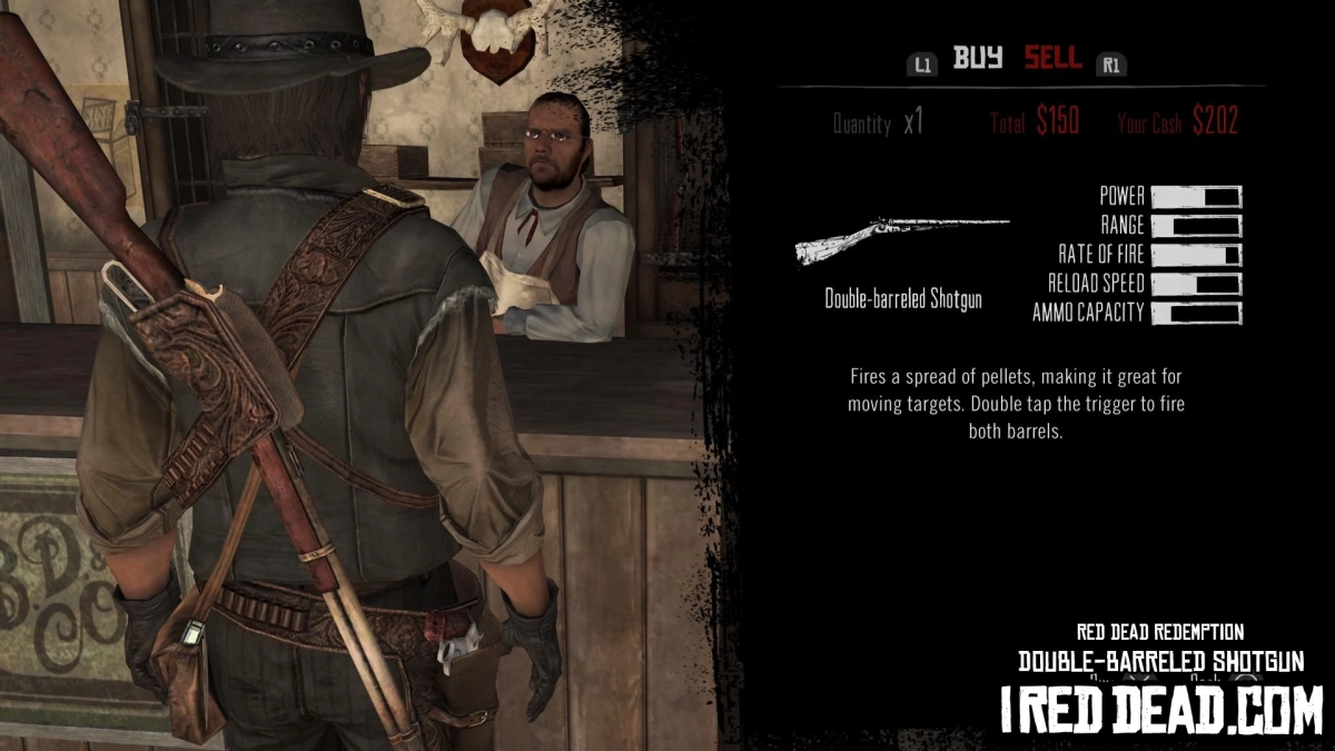 Red Dead Redemption Shop Item Double Barreled Shotgun