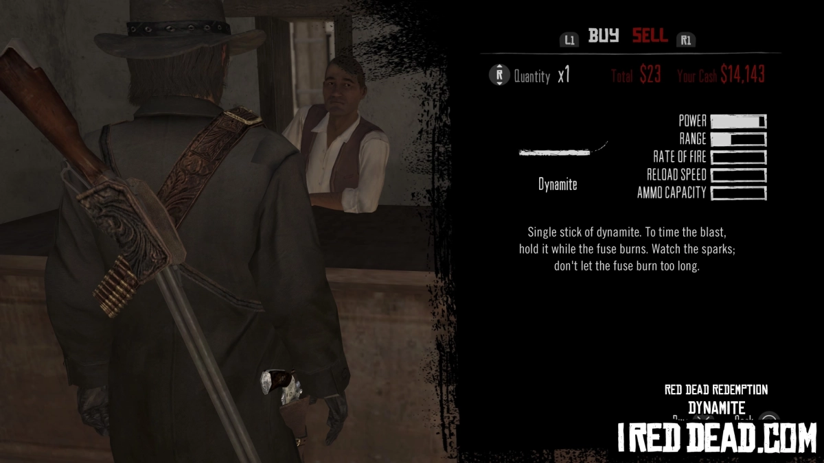 Red Dead Redemption Shop Item Dynamite