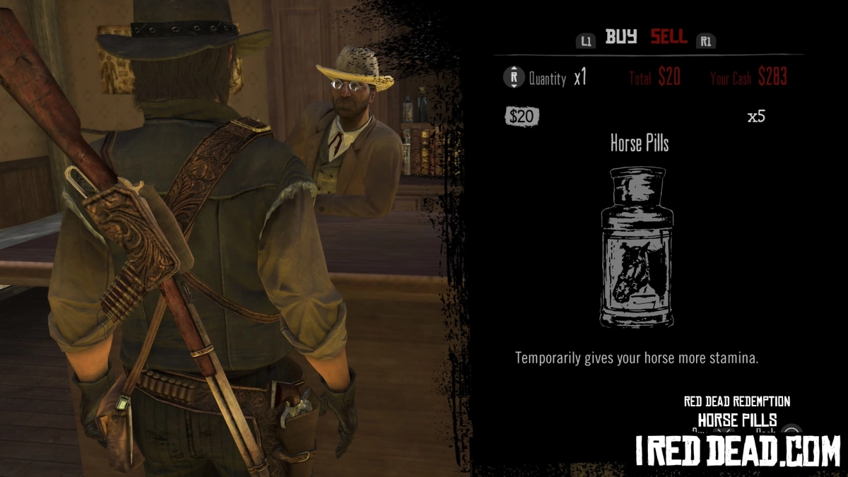 Red Dead Redemption Shop Item Horse Pills