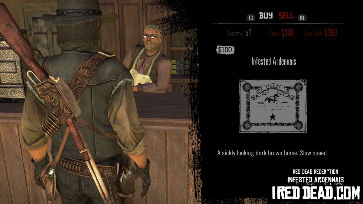 Red Dead Redemption Shop Item Infested Ardennais