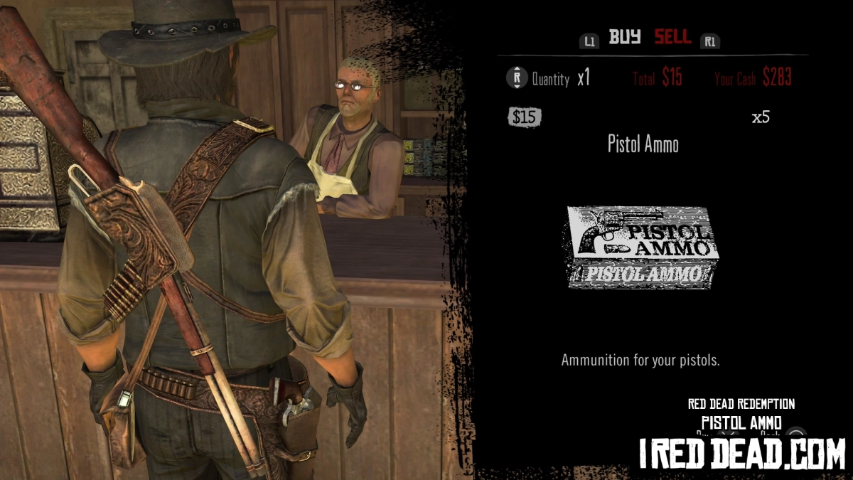 Red Dead Redemption Shop Item Pistol Ammo