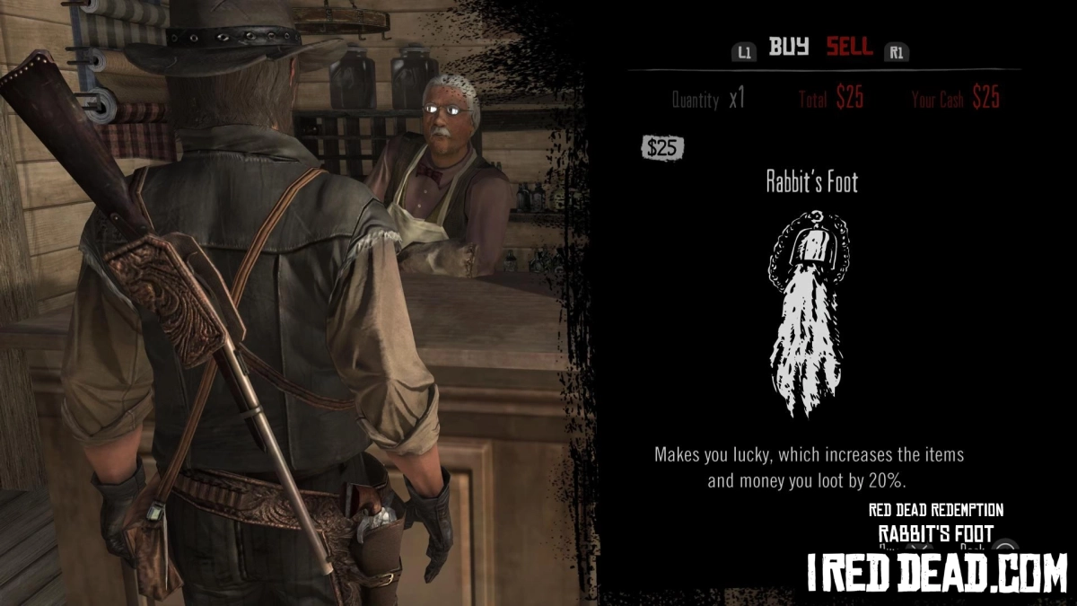 Red Dead Redemption Shop Item Rabbits Foot