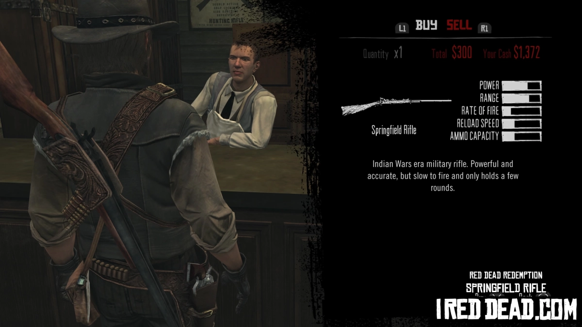 Red Dead Redemption Shop Item Springfield Rifle