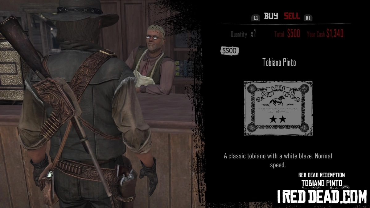 Red Dead Redemption Shop Item Tobiano Pinto