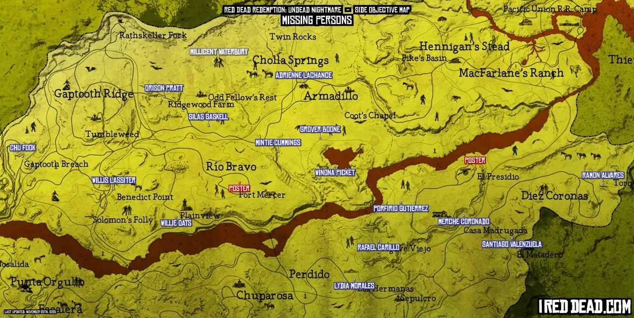 Undead Nightmare Missing Persons Map