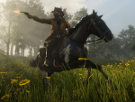 Arthur fires from horseback