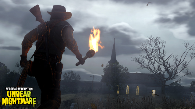Marston approaches the graveyard in Blackwater